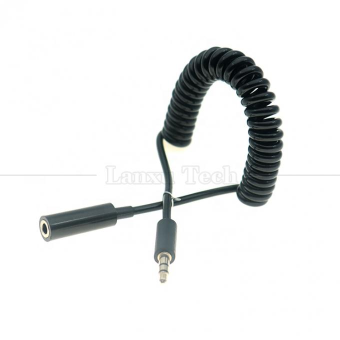 Spring Sprial Coiled Männlich auf weiblich 3,5 mm Jack Aux Stereo Audio Erweiterungskabel für Lautsprecher Kopfhörer 4