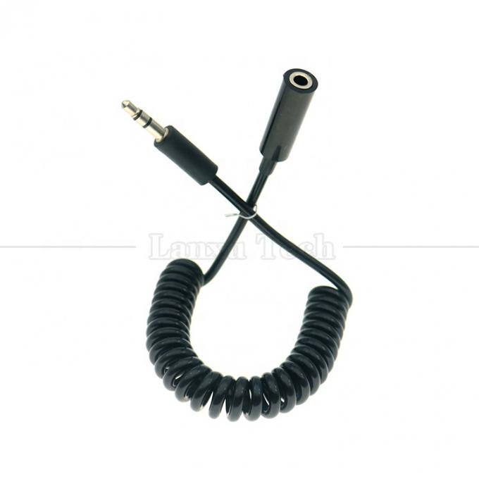 Spring Sprial Coiled Männlich auf weiblich 3,5 mm Jack Aux Stereo Audio Erweiterungskabel für Lautsprecher Kopfhörer 3
