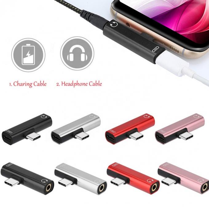 2 in 1 USB Typ C bis 3,5 mm Jack PD Ladekopfhörer Audio Adapter 0