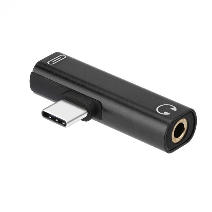2 in 1 USB Typ C bis 3,5 mm Jack PD Ladekopfhörer Audio Adapter 3