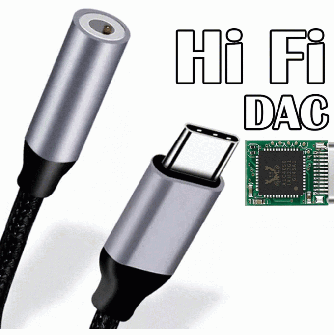 Hifi DAC USB Typ C auf 3,5 mm Kopfhöreranschluss Audioadapter für Samsung Huawei Oneplus Meizu Google Oneplus 0