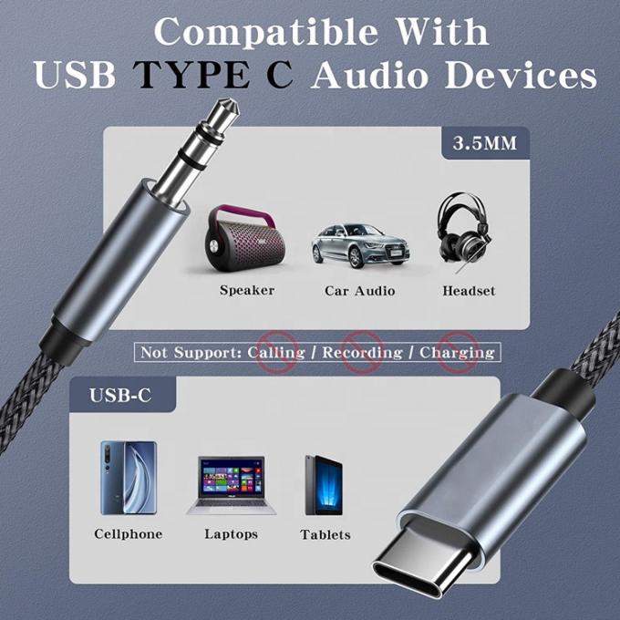 DAC USB Typ C auf 3,5 mm Audio Jack Männliches Kabel AUX Kopfhörer Dongle Adapter für Pixel Google 2