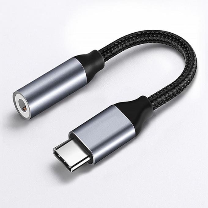 Hochkompatibles DAC Geflechtetes Kopfhörer USB Typ C auf 3,5 mm Audio Adapter für Pixel Google 0