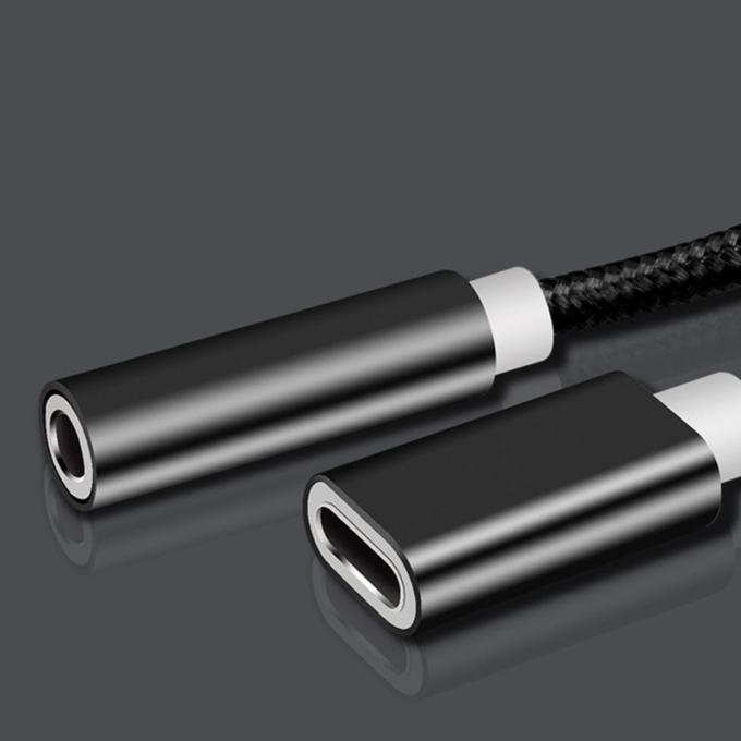 2 in 1 Typ C bis 3,5 mm Ladegerät Kopfhörer Audio Jack USB C Kabel Portable Typ-C bis 3,5 mm Stecker Adapter für Mobiltelefon 4