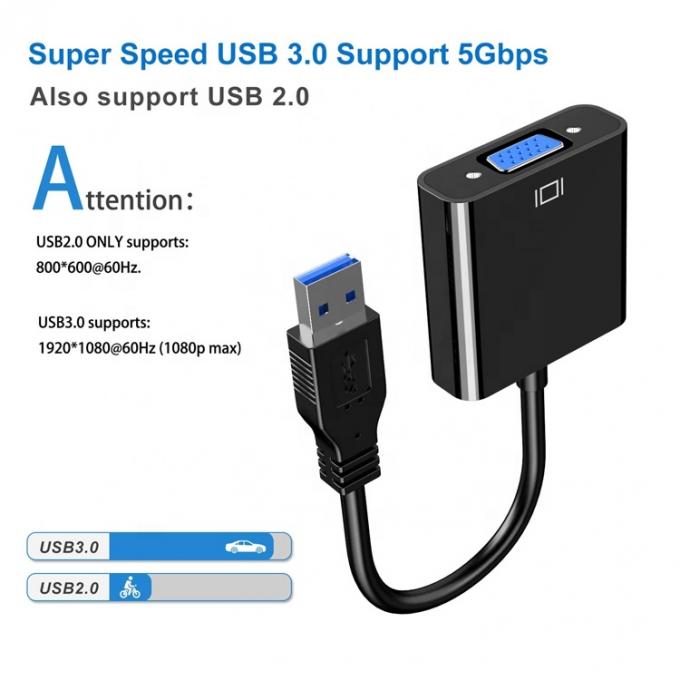 Multi Display Video Converter USB 3.0 zu VGA Adapter für PC Laptop Monitor Projektor HDTV 1