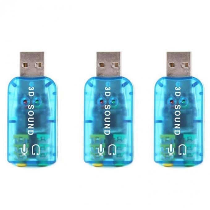Plug and Play 5.1 externes 3D-Mikrofon Stereo Studio Audio USB-Schnittstelle Soundkartenadapter mit 3,5 mm Kopfhörer 7
