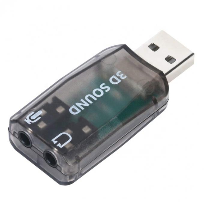 Plug and Play 5.1 externes 3D-Mikrofon Stereo Studio Audio USB-Schnittstelle Soundkartenadapter mit 3,5 mm Kopfhörer 4