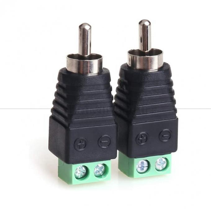 RCA weiblich männlich zum Schraubterminal AV Phono solderless Plug Wire Connector Converter Audio Adapter 3
