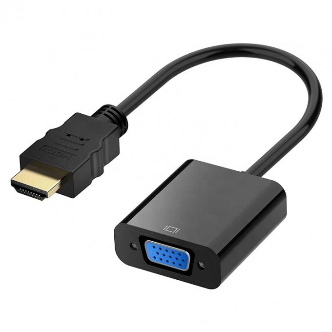1080P 4K HDM TV I Männlich-VGA-Frauen-Adapter mit 3.5 Audio Jack Strom für Computer PC Monitor HDTV 1