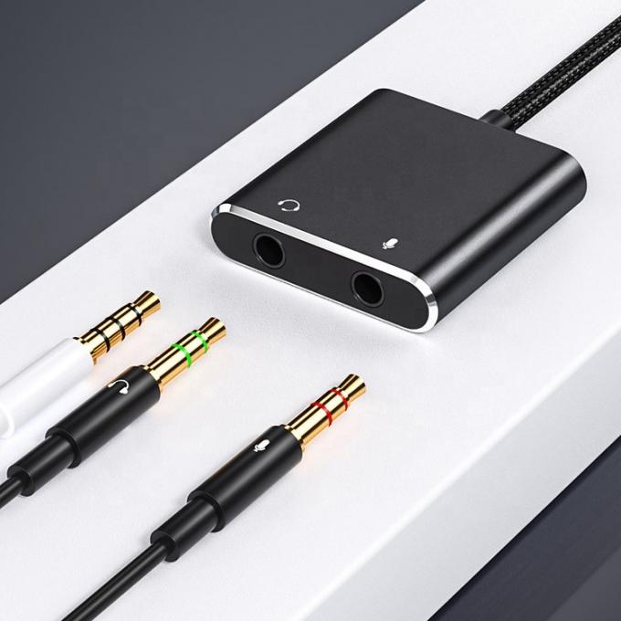 Plug and Play Audio-Mikrofon Studio-Headset USB externer Soundkartenadapter für Laptop 2