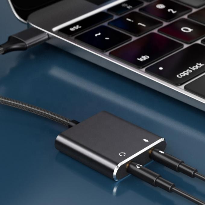 Plug and Play Audio-Mikrofon Studio-Headset USB externer Soundkartenadapter für Laptop 3