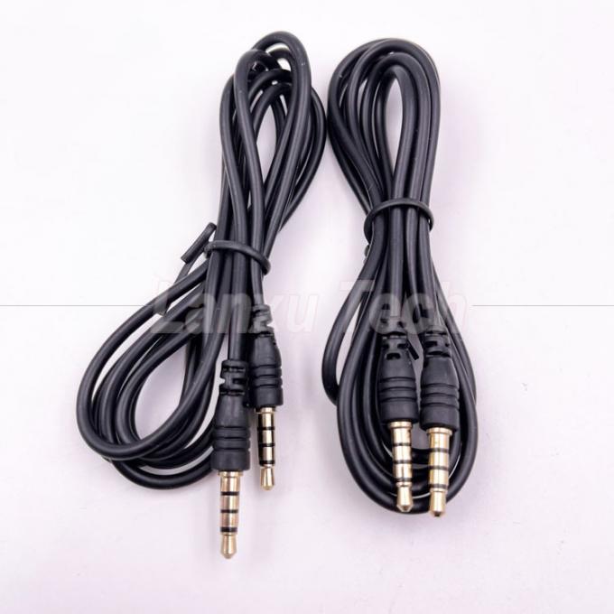 Stock Männlich auf Männlich 3,5 mm 4 Pole Stereo Jack Mikrofon Audioverlängerungskabel für Kopfhörer Computer Lautsprecher 0