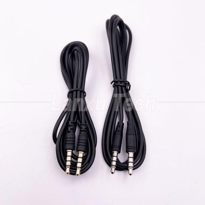 Stock Männlich auf Männlich 3,5 mm 4 Pole Stereo Jack Mikrofon Audioverlängerungskabel für Kopfhörer Computer Lautsprecher 5