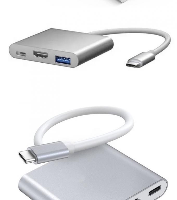 3 in 1 PD Ladevorrichtung 4K 1080P USB Typ C OTG Docking Station Hub Adapter 5