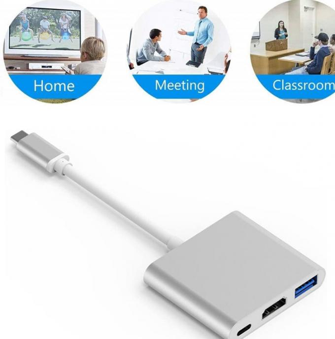 3 in 1 PD Ladevorrichtung 4K 1080P USB Typ C OTG Docking Station Hub Adapter 4