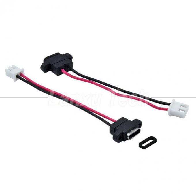Wasserdichtes USB Typ C Weibliche Steckdose zu 2 Pin 4 Pin PH 2.0 XH 2.54 SH1.0 VH ZH MX-Anschlusskabel 1