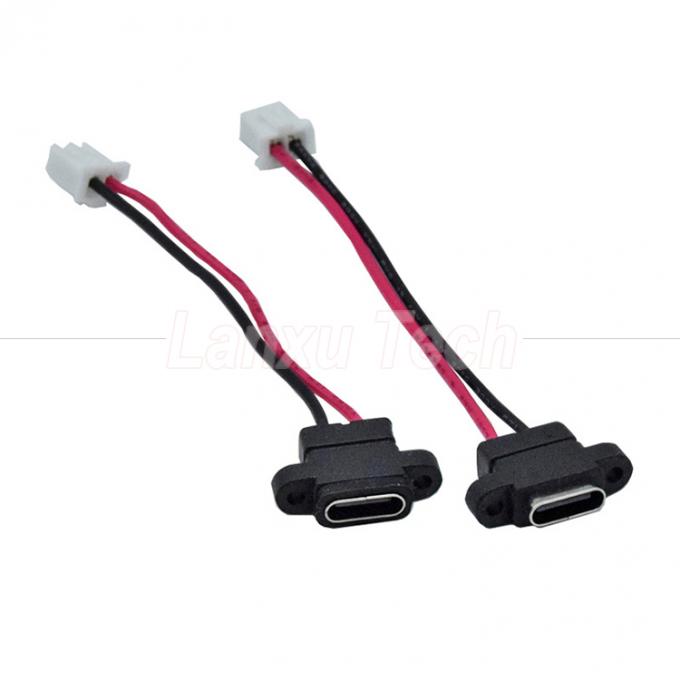 Wasserdichtes USB Typ C Weibliche Steckdose zu 2 Pin 4 Pin PH 2.0 XH 2.54 SH1.0 VH ZH MX-Anschlusskabel 0
