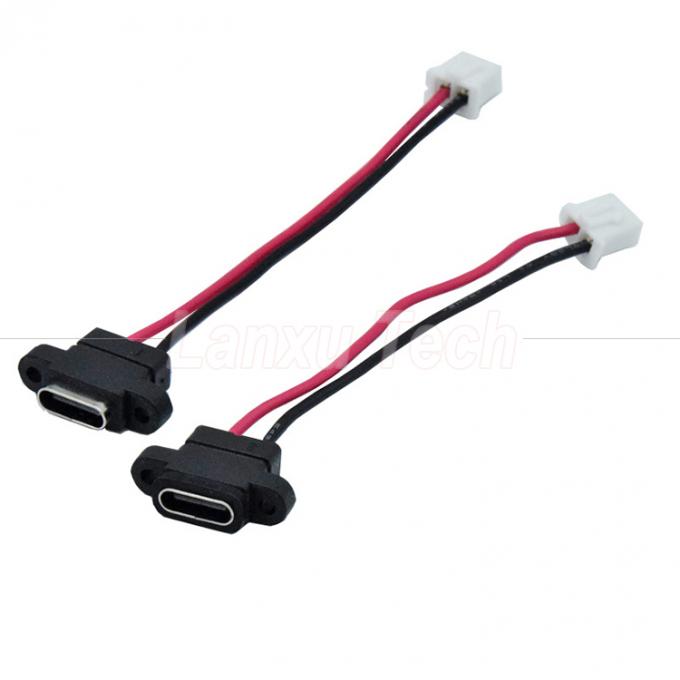 Wasserdichtes USB Typ C Weibliche Steckdose zu 2 Pin 4 Pin PH 2.0 XH 2.54 SH1.0 VH ZH MX-Anschlusskabel 2