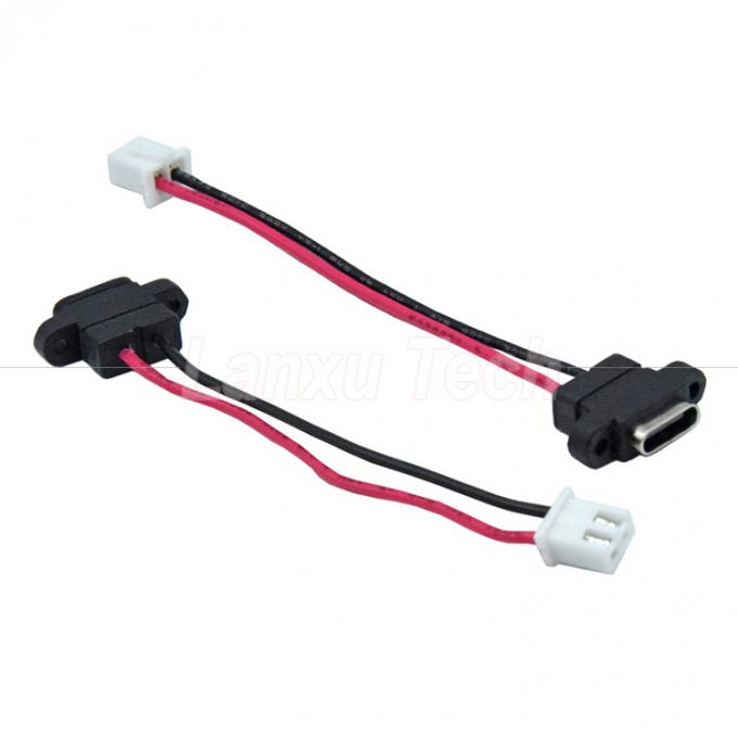 Wasserdichtes USB Typ C Weibliche Steckdose zu 2 Pin 4 Pin PH 2.0 XH 2.54 SH1.0 VH ZH MX-Anschlusskabel 4