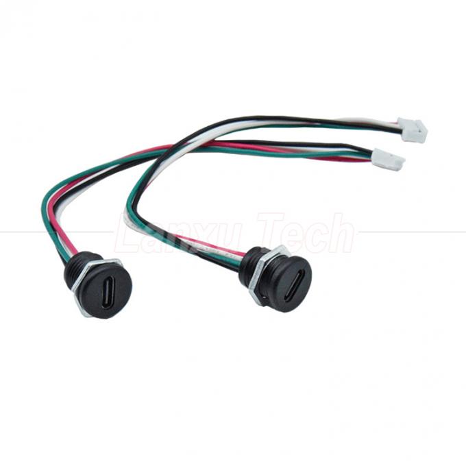 Wasserdichtes USB Typ C weibliche Steckdose zu 4 Pins PH 2.0 XH 2.54 SH1.0 VH ZH MX-Anschlusskabel 1