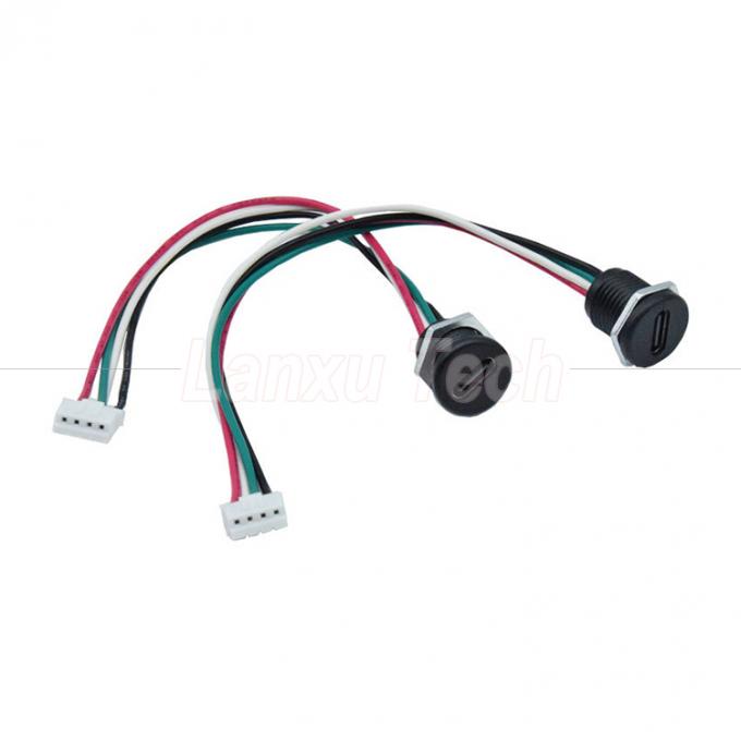 Wasserdichtes USB Typ C weibliche Steckdose zu 4 Pins PH 2.0 XH 2.54 SH1.0 VH ZH MX-Anschlusskabel 0