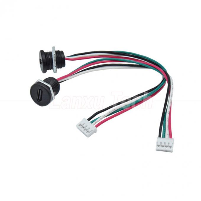 Wasserdichtes USB Typ C weibliche Steckdose zu 4 Pins PH 2.0 XH 2.54 SH1.0 VH ZH MX-Anschlusskabel 2