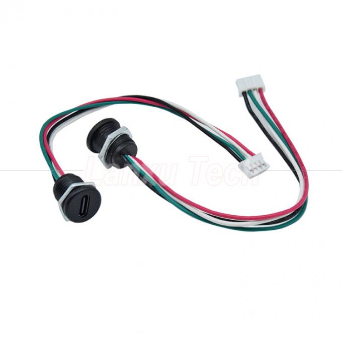 Wasserdichtes USB Typ C weibliche Steckdose zu 4 Pins PH 2.0 XH 2.54 SH1.0 VH ZH MX-Anschlusskabel 4