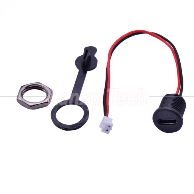 Wasserdichte Kappe USB Typ C Weibliche Steckdose zu 2 Stücken PH 2.0 XH 2.54 SH1.0 VH ZH MX-Anschlusskabel 3