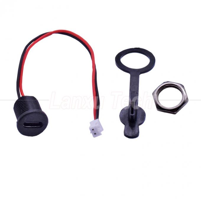 Wasserdichte Kappe USB Typ C Weibliche Steckdose zu 2 Stücken PH 2.0 XH 2.54 SH1.0 VH ZH MX-Anschlusskabel 4