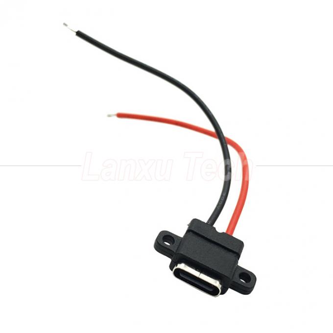 Wasserdichtes USB-Solder Typ C, weibliche Steckdose, Drahtkabel für Laptop-Drucker 3