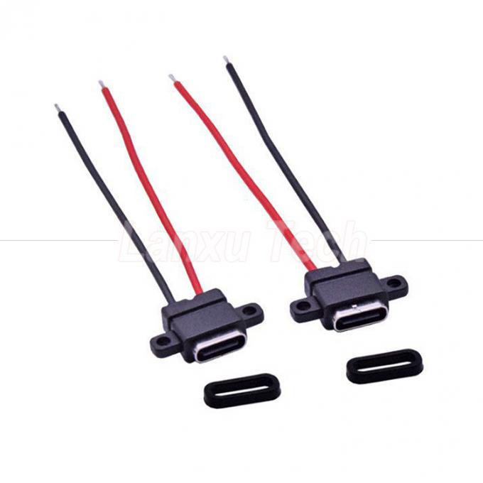 Wasserdichtes USB-Solder Typ C, weibliche Steckdose, Drahtkabel für Laptop-Drucker 4