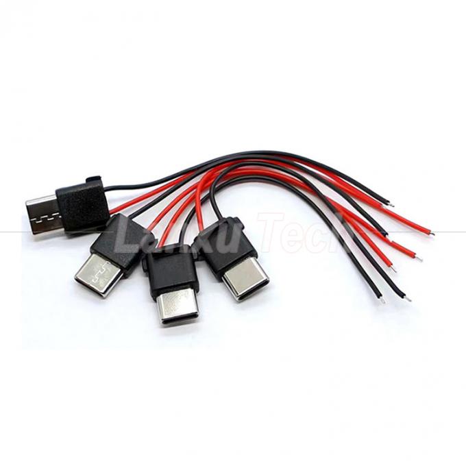 USB-Typ C 2-Stift-Männlich-Stecker-Anschlusskabel für Telefon-Stromversorgung 0