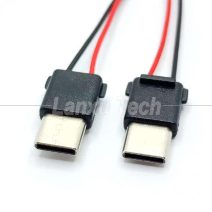 USB-Typ C 2-Stift-Männlich-Stecker-Anschlusskabel für Telefon-Stromversorgung 3