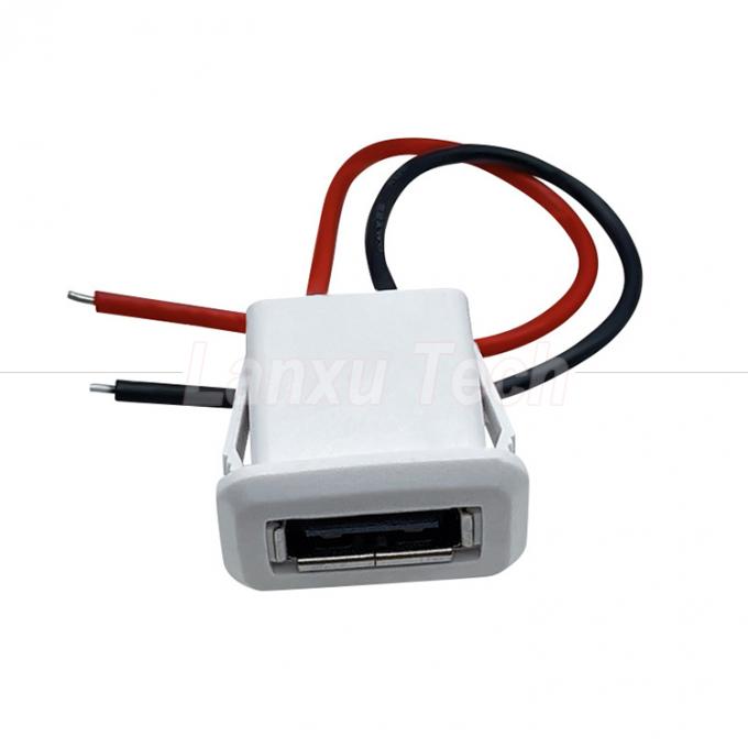 Wasserdichtes USB Typ A Weibliche Steckdose Montage 2-Pin-Drahtkabel für LED-Lampenspielzeug 3