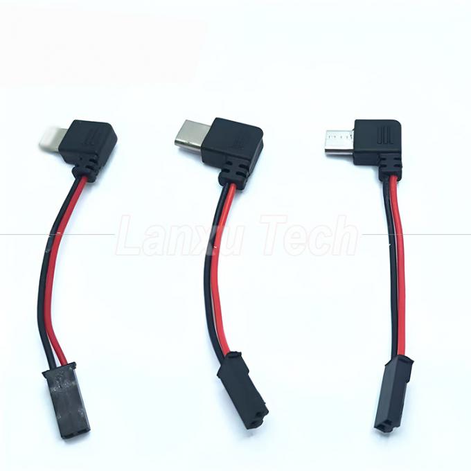 90 Grad Rechtswinkel USB 8 Pin Micro Typ C bis JST SYP Steckkabel für Motorradfahrer Magnettelefonhalter 0