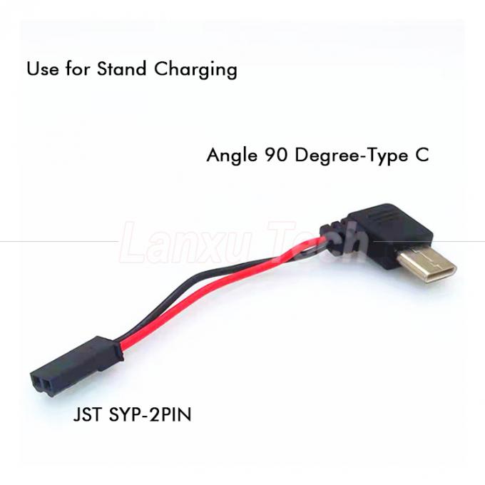 90 Grad Rechtswinkel USB 8 Pin Micro Typ C bis JST SYP Steckkabel für Motorradfahrer Magnettelefonhalter 3