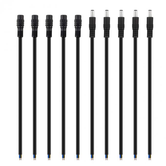 DC 2.1x5.5mm Männlich-Weiblich Steckdose Fass-Anschluss zum offenen DC Pigtail Stromkabel 1