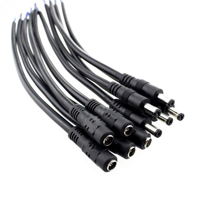 DC 2.1x5.5mm Männlich-Weiblich Steckdose Fass-Anschluss zum offenen DC Pigtail Stromkabel 5