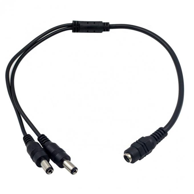 1 bis 2 Wege 1 weiblich bis 2 männlich 5,5x2,1 mm Gleichspannungssplitterkabel für CCTV-Kamera Led-Streifen 1