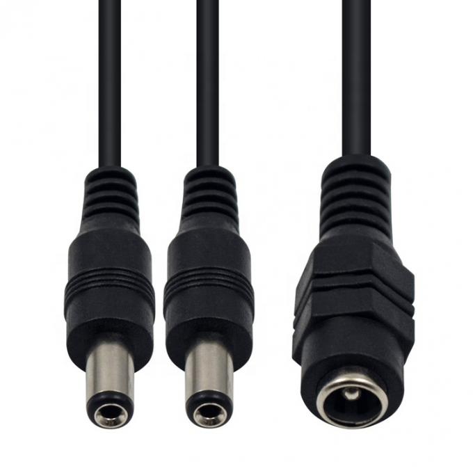 1 bis 2 Wege 1 weiblich bis 2 männlich 5,5x2,1 mm Gleichspannungssplitterkabel für CCTV-Kamera Led-Streifen 4