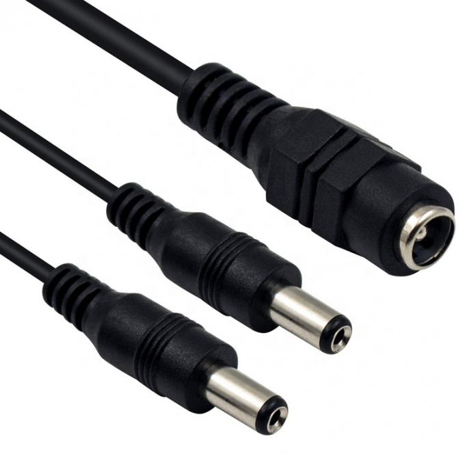 1 bis 2 Wege 1 weiblich bis 2 männlich 5,5x2,1 mm Gleichspannungssplitterkabel für CCTV-Kamera Led-Streifen 3