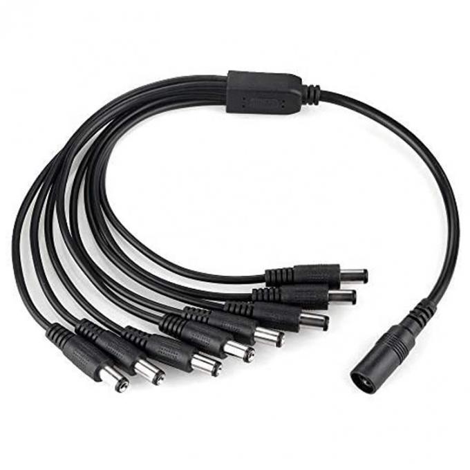 1 bis 8 Wege 1 Weiblich bis 8 Männlich 5,5x2,1 mm Gleichspannungs-Splitterkabel für CCTV-Kamera LED-Band 1