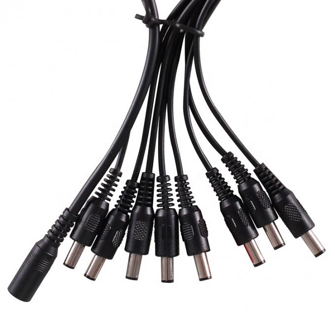 1 bis 8 Wege 1 Weiblich bis 8 Männlich 5,5x2,1 mm Gleichspannungs-Splitterkabel für CCTV-Kamera LED-Band 5