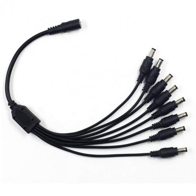 1 bis 8 Wege 1 Weiblich bis 8 Männlich 5,5x2,1 mm Gleichspannungs-Splitterkabel für CCTV-Kamera LED-Band 6