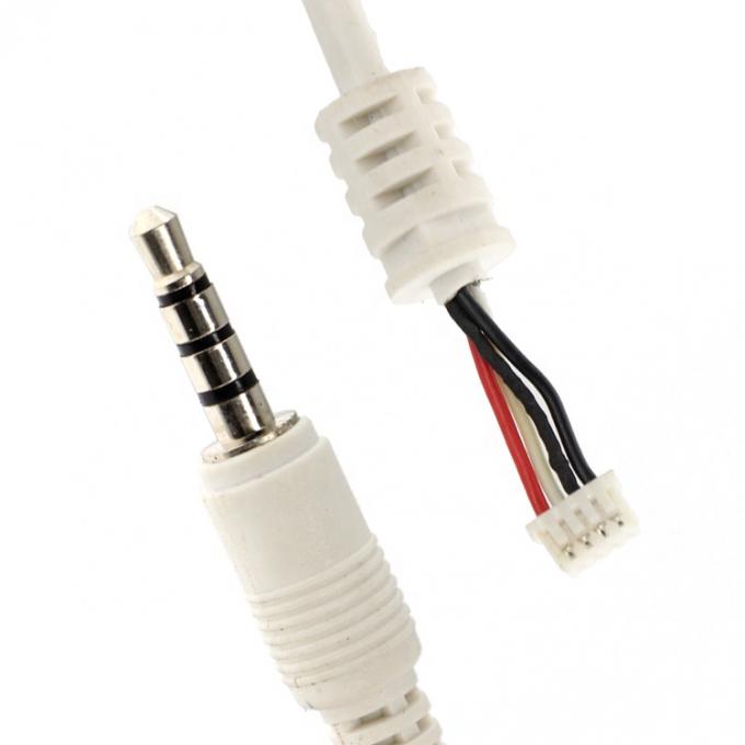 Benutzerdefiniertes weißes 3,5 mm TRRS Audio DC Jack zu JST 2,0 mm 2,54 mm Pitch Connector Assembly Kabel 3