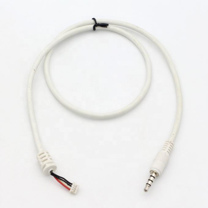 Benutzerdefiniertes weißes 3,5 mm TRRS Audio DC Jack zu JST 2,0 mm 2,54 mm Pitch Connector Assembly Kabel 4