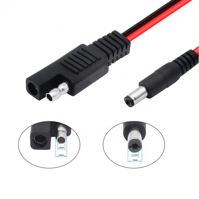 14AWG Gleichstromstecker 5,5x2,1 mm Männlich bis SAE 2 Pins Steckverbinder Verlängerungskabel für Automotive RV Solar Panel 2