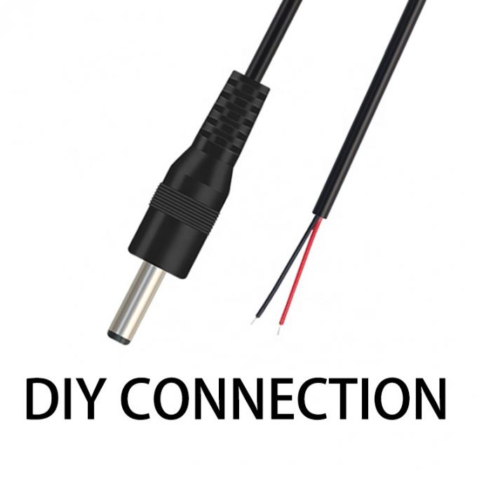 DC Barrel Jack Männlich 3,5x1,35mm bis Stripped Tined Wire Pigtail Bare End Kabel 5