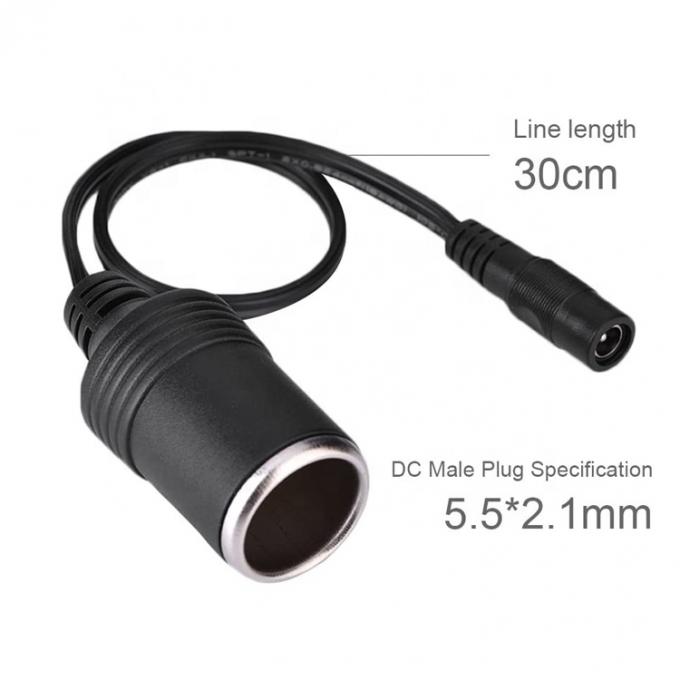120W 12V 10A weibliche Autosigarette Steckdose zu DC 5,5 mm x 2,1 mm Stromadapterkabel 2