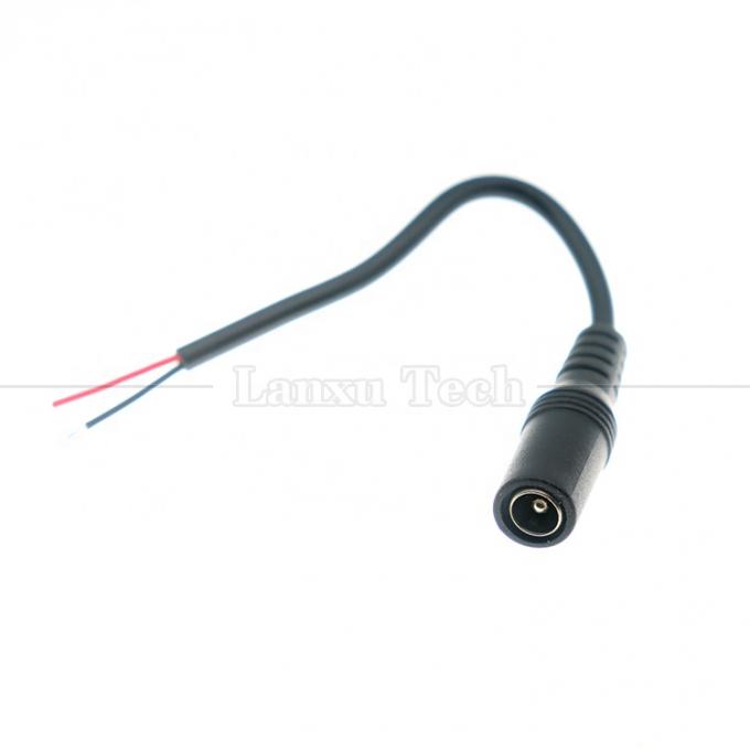 angepasste DC-Frauen-Fass-Jack-Stecker 5,5x2,1mm-Anschluss zum geöffneten Tin-Pigtail-Drahtkabel für Led-Licht 1